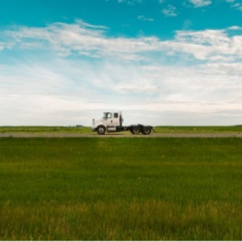 Truck in a field